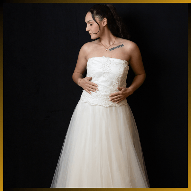 Robe de mariée princesse avec motif floral