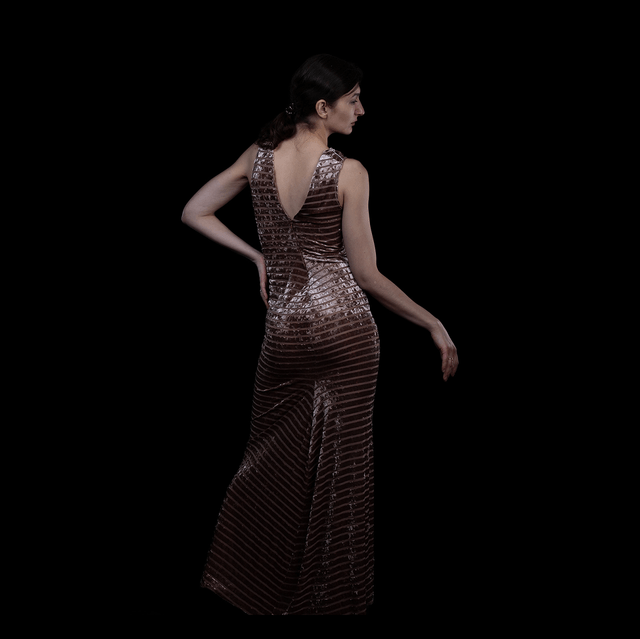 ROBE LONGUE EN VELOURS 