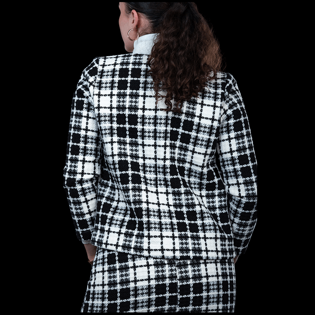 ENSEMBLE BLAZER ET JUPE À CARREAUX