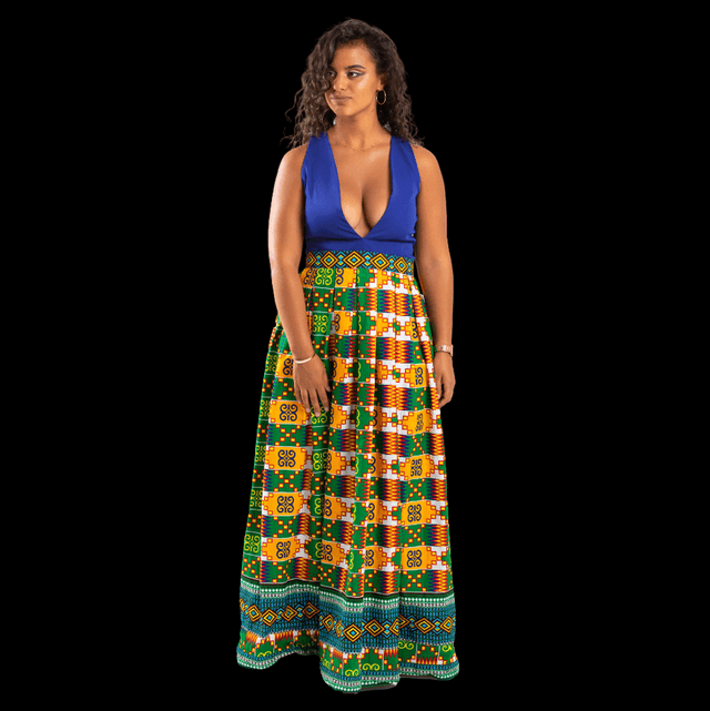 ROBE LONGUE AFRO DESIGN 