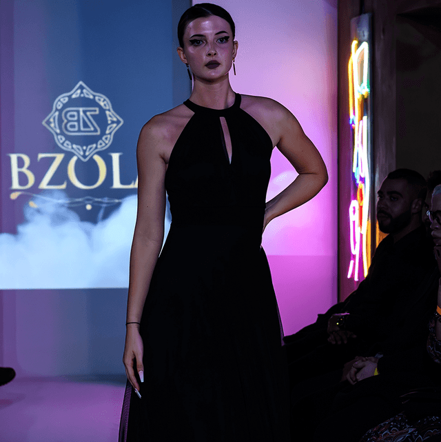 ROBE LONGUE EN VOILE NOIRE