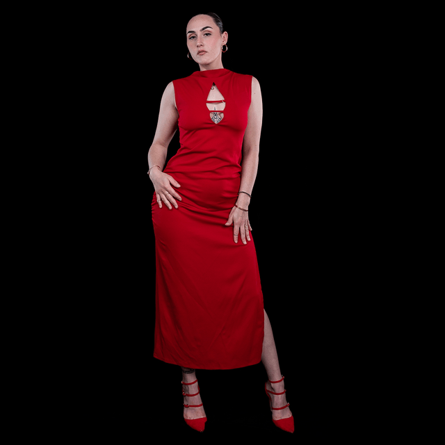 Robe longue de soirée fondue