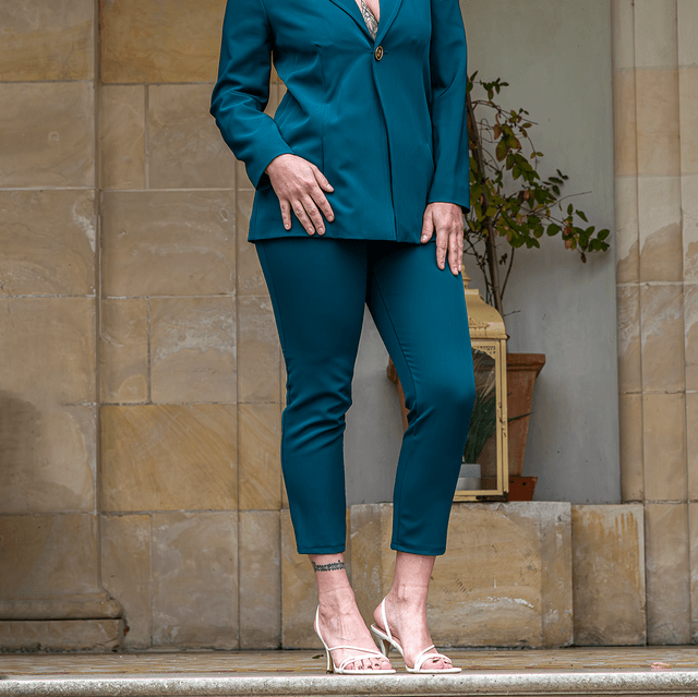 ENSEMBLE TAILLEUR BLEU CANARD