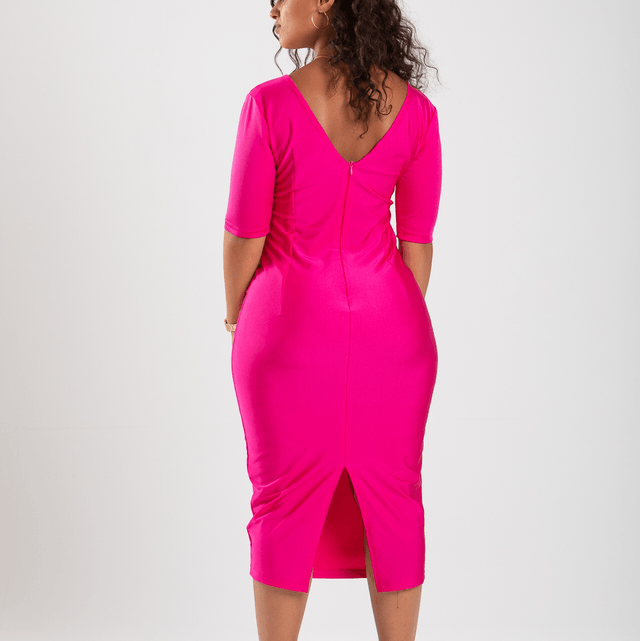 ROBE DE SOIRÉE MI-LONGUE DOS NU