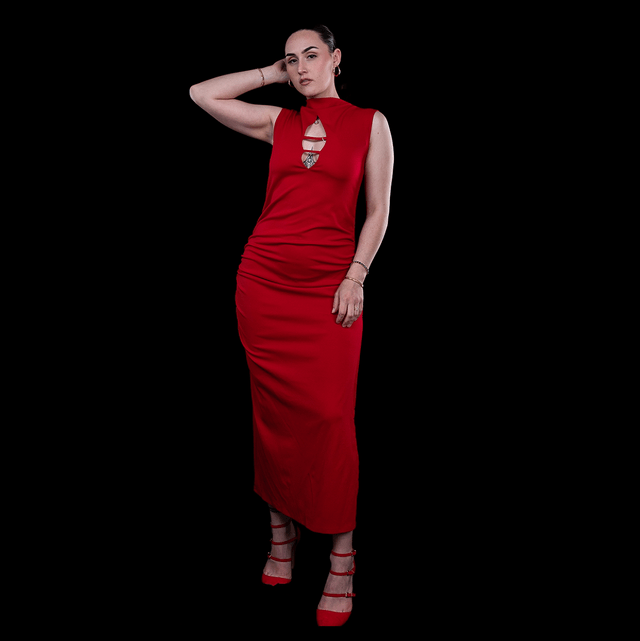 Robe longue de soirée fondue