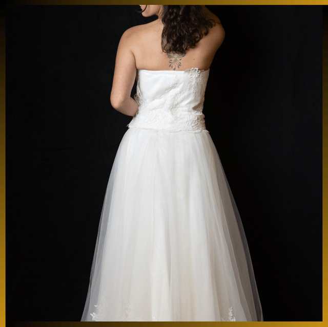 Robe de mariée princesse avec motif floral