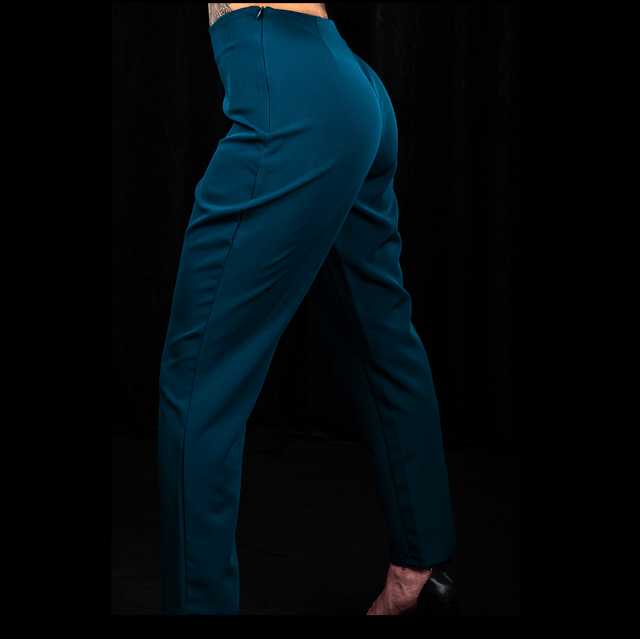 ENSEMBLE TAILLEUR BLEU CANARD  