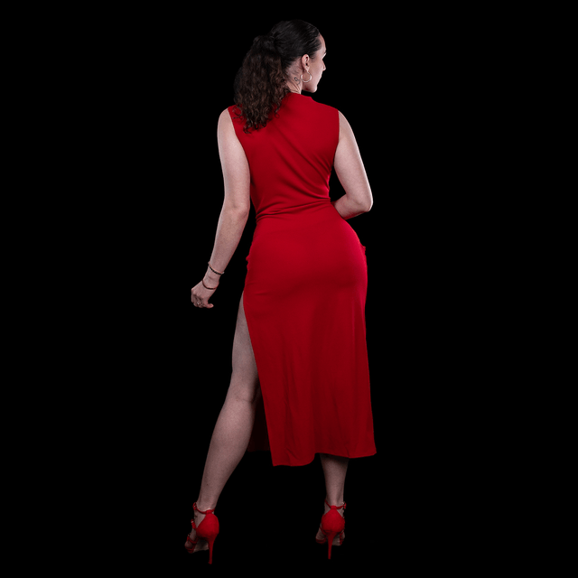 Robe longue de soirée fondue