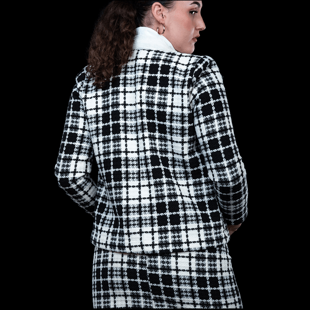 ENSEMBLE BLAZER ET JUPE À CARREAUX