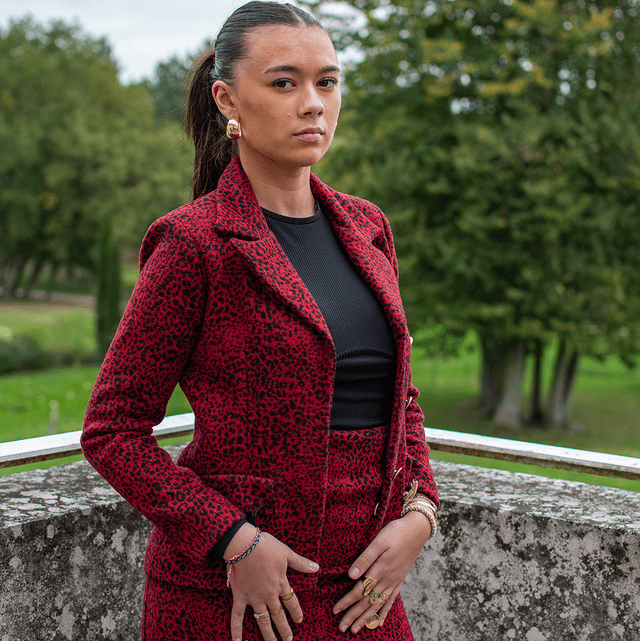 Veste et mini jupe en laine 