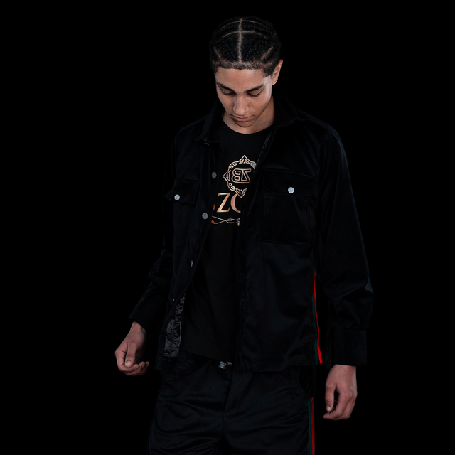 VESTE EN VELOURS NOIR 