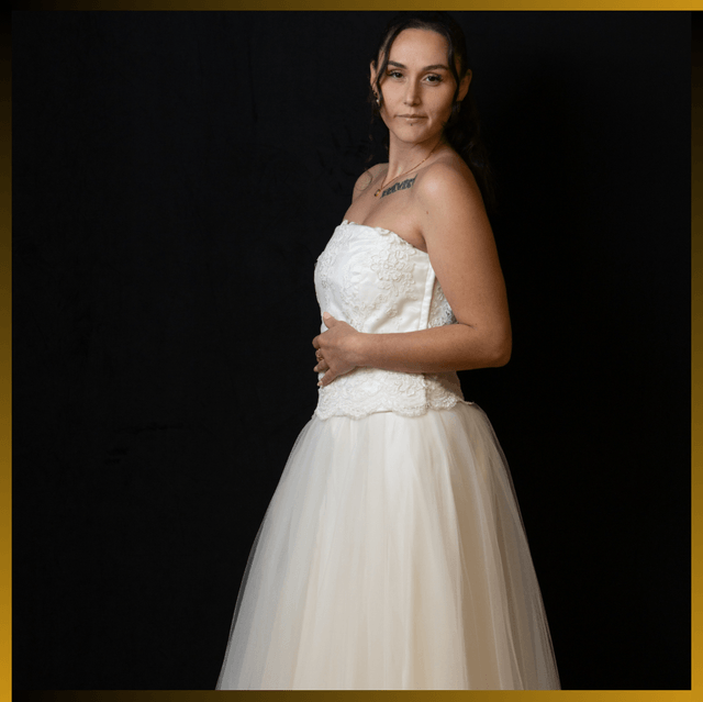 Robe de mariée princesse avec motif floral
