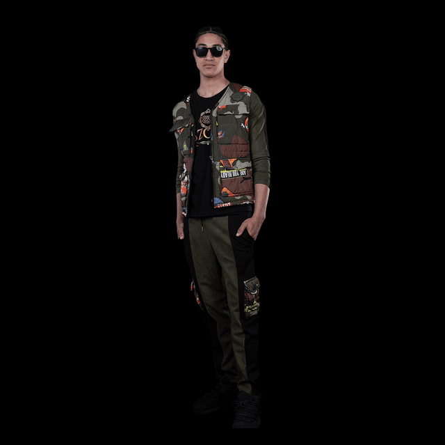 VESTE ET PANTALON BI-MATIÈRE  